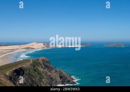 Blick auf Ninety Mile Beach North Island, Neuseeland Stockfoto