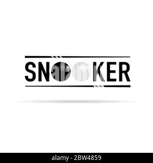 Snooker-Symbol-Abbildung auf weiß Stock Vektor