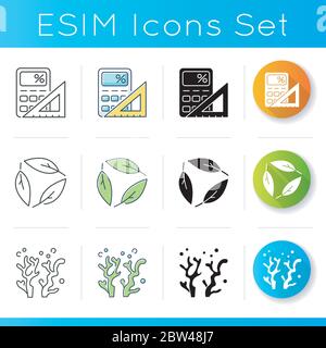 Symbole für formale und naturwissenschaftliche Themen Stock Vektor
