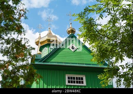 Orthodoxe Kirche des Erzengels Sankt Michael, Trześcianka Gmina Narew, im Kreis Hajnówka, Woiwodschaft Podlaskie, im Nordosten Polens Stockfoto