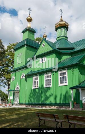 Orthodoxe Kirche des Erzengels Sankt Michael, Trześcianka Gmina Narew, im Kreis Hajnówka, Woiwodschaft Podlaskie, im Nordosten Polens Stockfoto