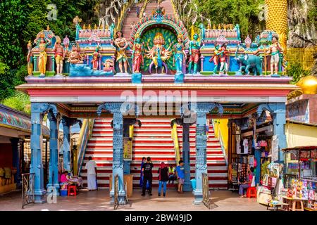 Eintritt zu den Batu Höhlen, Gombak, Selangor, Malaysia Stockfoto