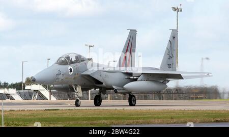 MDD F-15D Eagle, 733, der 133 Sqn, israelische Luftwaffe bei RAF Waddington während der Übung Cobra Warrior, Waddington, Großbritannien, 4. September 20 Stockfoto