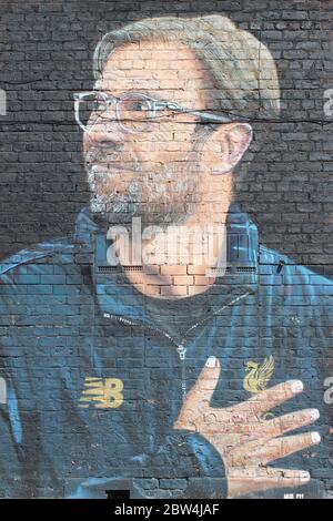 Jurgen Klopp Graffiti des französischen Künstlers Akse Stockfoto