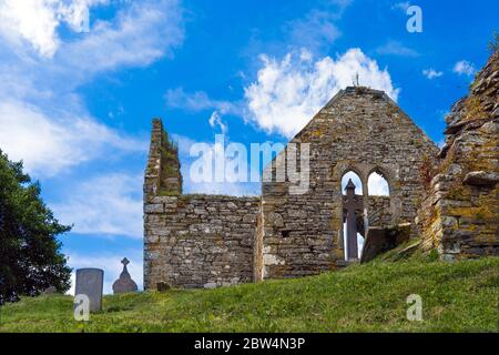 Typische keltische Beerdigung Denkmal, Irland Stockfoto