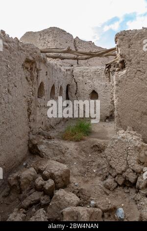 Die Roof Ruine in der Altstadt von Harat al Bilad von Manah Oman Stockfoto