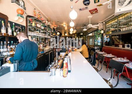 Juliette, französisches Restaurant in Williamsburg, Brooklyn Stockfoto