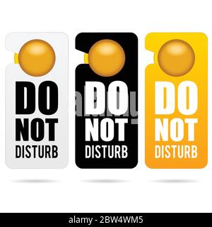 Don Not Disturb Design Set Illustration in bunt Stock Vektor