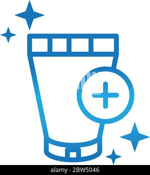 Persönliche Handhygiene, Creme antiseptisch, Prävention und Gesundheit Gradient Stil Symbol Vektor Illustration Stock Vektor