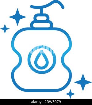 Persönliche Handhygiene, Desinfektionsflasche Krankheitsvorbeugung und Gesundheit Gradientenstil Symbol Vektorgrafik Stock Vektor