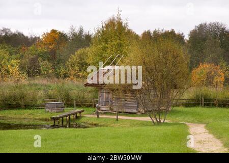 Museum Puschkin Dorf in Bugrowo in der Nähe von Michajlowskoje. Pskov Oblast. Russland Stockfoto