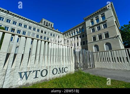 Hauptsitz der Welthandelsorganisation, WTO, im Centre William Rappard, Genf, Schweiz Stockfoto