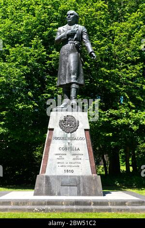 Denkmal für Miguel Hidalgo y Costilla von Juan Olaguíbel, Geschenk Mexikos an die Internationale Arbeitsorganisation, ILO, Genf, Schweiz Stockfoto