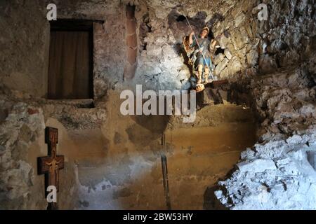 Maddaloni - Grotta di San Michele Arcangelo Stockfoto