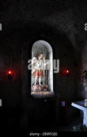 Maddaloni - Statua di San Michele nella Cappella dell'Apparizione Stockfoto