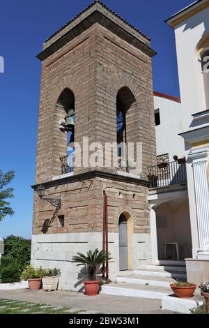 Maddaloni - Campanile del Santuario di San Michele e Santa Maria del Monte Stockfoto