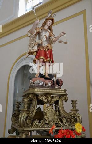 Maddaloni - Statua di San Michele Arcangelo Stockfoto