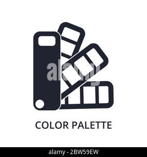 Konzept der Farbpalette in flachem Design. Moderne Vektorgrafik für Web- und App-Design, Marketing und Print-Material Stock Vektor