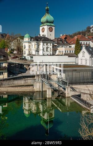 Die Altstadt von Waidhofen an der Ybbs im Frühling, Mostviertel, Niederösterreich, Österreich Stockfoto