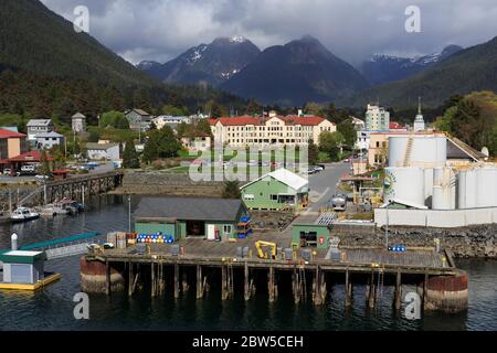 Marine Fuel Depot, Sitka Harbor, Sitka, Alaska, USA Stockfoto