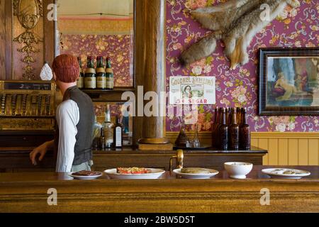 MASCOT Saloon Museum, Klondike Gold Rush National Historical Park, Skagway, Southeast Alaska, USA Stockfoto