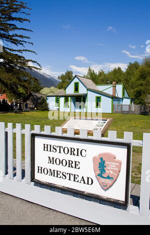 Historisches Moore Homestead, Klondike Gold Rush National Historical Park, Skagway, Südost-Alaska, USA Stockfoto