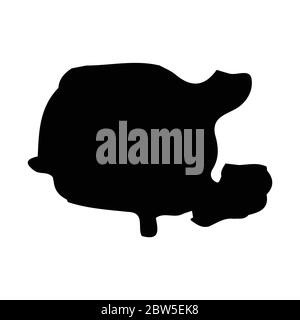 Vektorkarte Minsk. Isolierte Vektorgrafik. Schwarz auf weißem Hintergrund. EPS 10-Abbildung. Stock Vektor