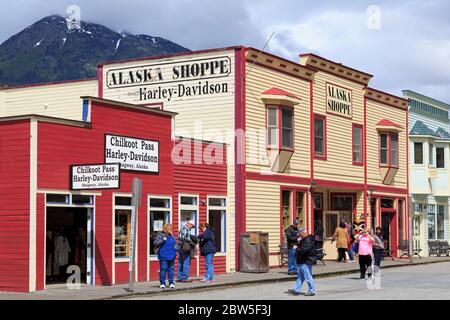 Broadway Street, Skagway, Alaska, USA Stockfoto