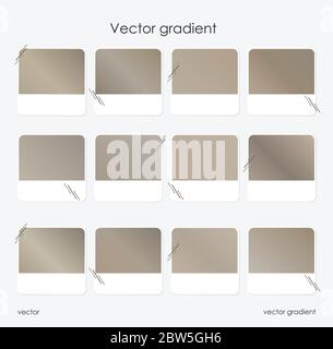 Set von dunkelbeige bunten Hintergründen, Verlauf. Für Banner Web, App, Poster. Stock Vektor