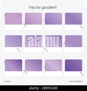 Set von dunkelvioletten bunten Hintergründen, Verlauf. Für Banner Web, App, Poster. Stock Vektor