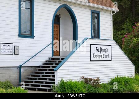 St. Philip's Episcopal Church, Wrangel, Alaska, USA Stockfoto