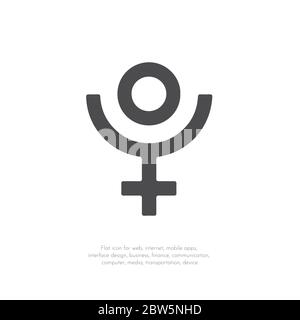 Pluto-Symbol. Vektorsymbol. Stock Vektor