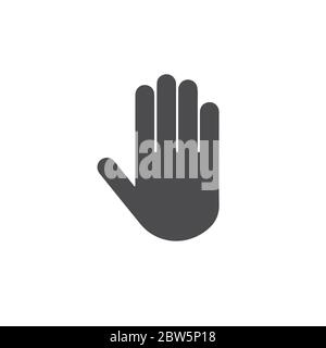 Symbol für Stopphand. Für Web, Business, Finanzen und Kommunikation. Vektorgrafik. Stock Vektor