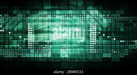 Internet-Sicherheit und Schutz-Software-Lösungen-Kunst Stockfoto