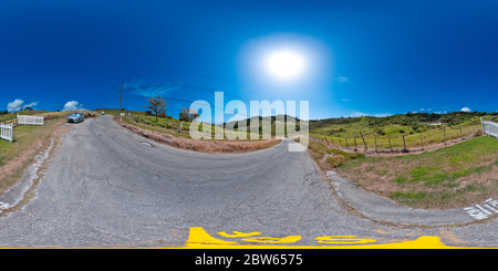 360 Grad Panorama Ansicht von Raus auf eine Fahrt ins Land