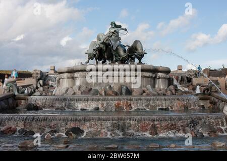 Gefion Fountain in Kopenhagen, Dänemark Stockfoto