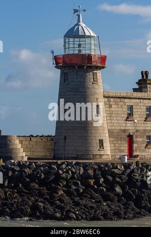 Harbor 1817 AD Lighthouse, Howth, Republik Irland Stockfoto