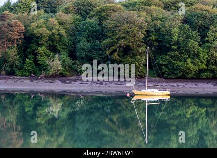 Crosshaven, Cork, Irland. 30. Mai 2020.Dawn bricht in Drake's Pool, Crosshaven, Co. Cork, Irland, über die Stille der vertäuten Yachten. Das Wetter für den Feiertag wird warm und sonnig sein, mit Temperaturen zwischen 22-26 Grad celsius. - Credit; David Creedon / Alamy Live News Stockfoto