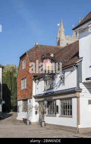 Das woolpack Hotel liegt an der Hauptstraße in tenterden kent Stockfoto