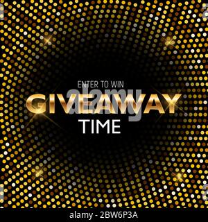 Nehmen Sie Teil, um zu gewinnen. Werbegeschenke. Vektorgrafik Stock Vektor