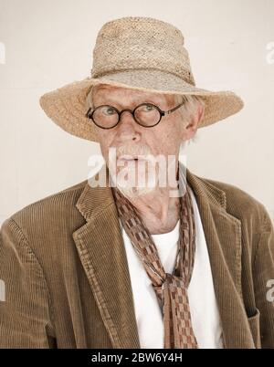 Sir John Hurt am Set seines letzten Films, That Good Night 2016 Stockfoto