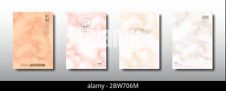Marmor Textur nahtlose Muster-Kollektion. Abstrakte weiche Farbe Hintergrund Karten Vorlage Vektor-Design. Muster Farbfelder in Datei enthalten. - Vektor Stock Vektor