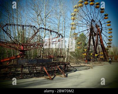 Sperrzone Pripjat Tschernobyl, Kiew, Ukraine Stockfoto