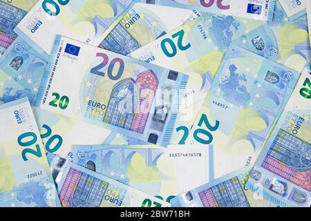 20 Euro-Banknoten Stockfoto