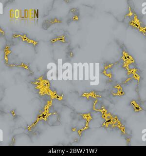 Grauer Marmor mit Gold Folie Textur nahtlosen Muster Hintergrund. Abstrakte Textur kann verwendet werden Tapete Dekoration Element. Muster Muster Muster enthalten Stock Vektor