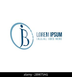 Design Buchstaben JB Vektor-Symbol für Ihr bestes Business-Symbol. Abstrakter Buchstabe JB in flacher Ausführung. Vektorgrafik EPS.8 EPS.10 Stock Vektor