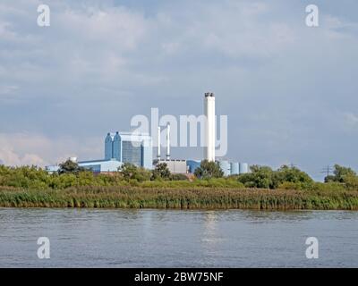 Blockheizkraftwerk Tiefstack in Hamburg, Deutschland, Europa Stockfoto