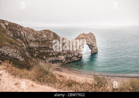 Die Durdle Door, Gewässer in England Stockfoto