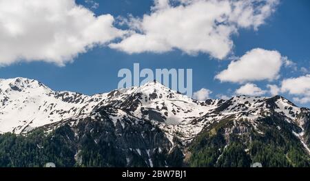 Französische ikonische Berglandschaft in den Alpen Stockfoto