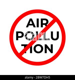 Stoppen Sie die CO2-Emissionen, um die Luftverschmutzung zu verringern. CO2-typografisches Design. Vektor Illustration skizzieren flache Design-Stil. Stock Vektor